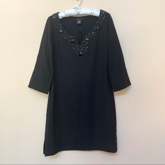 BCBGMaxAzria Black Jewel Neckline Dress NWT - Picture 1 of 9